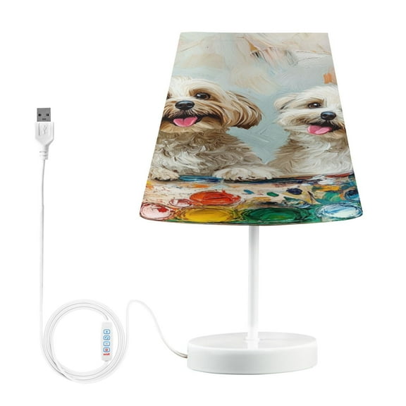 BZSMCE Table Lamp Creative Cut Dog Are Plainning Simple Pattern Night Light