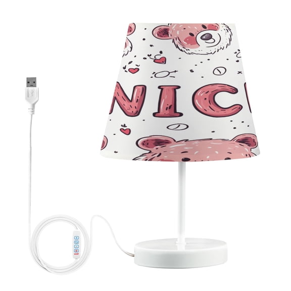 BZSMCE Table Lamp Creative Cute Bear Stylized Pattern Simple Pattern Night Light