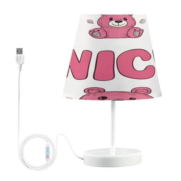 BZSMCE Table Lamp Creative Cute Bears Pattern Simple Pattern Night Light