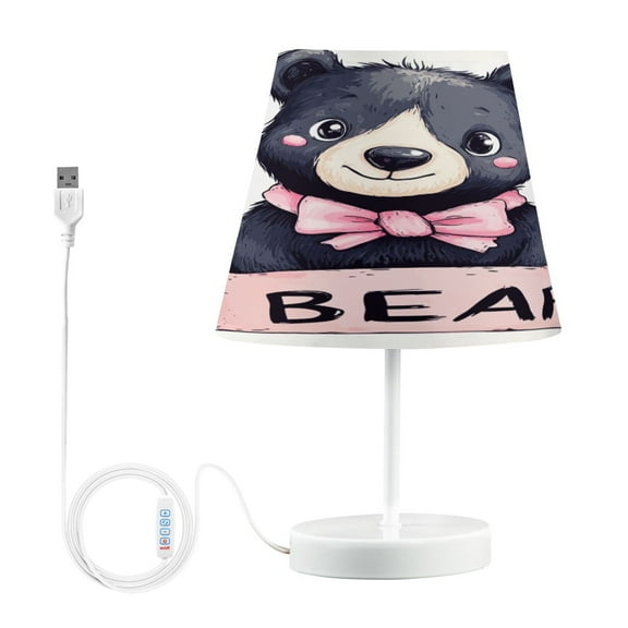 BZSMCE Table Lamp Creative Cute Black Bear Simple Pattern Night Light