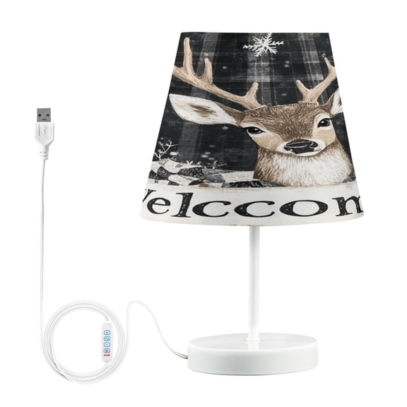 BZSMCE Table Lamp Creative Cute Deer in Winter Simple Pattern Night Light