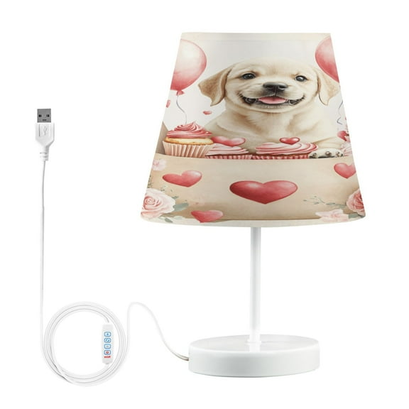BZSMCE Table Lamp Creative Cute Happy Labrador Simple Pattern Night Light