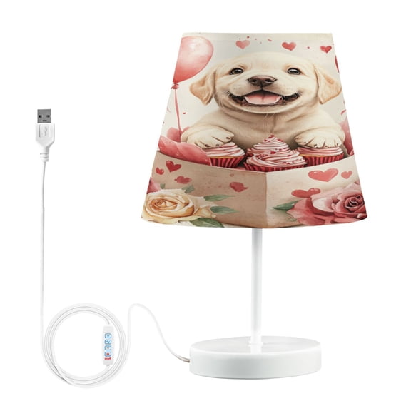BZSMCE Table Lamp Creative Cute Labrador Baby Simple Pattern Night Light