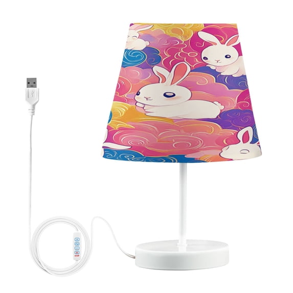 YAZAOO Table Lamp Creative Cute Rabbit Pattern Simple Pattern Night Light