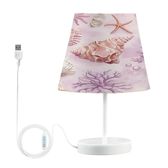 BZSMCE Table Lamp Creative Cute Shells and Starfishs Simple Pattern Night Light