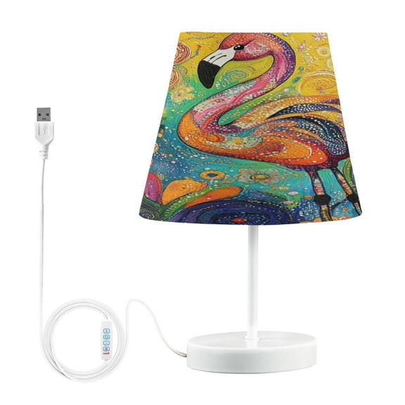 YAZAOO Table Lamp Creative Dancing Flamingo in Vibrant Bliss Pattern Simple Pattern Night Light