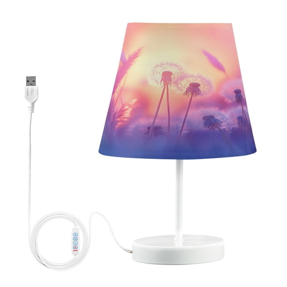 BZSMCE Table Lamp Creative Dandelions at Sunset Blurred Simple Pattern Night Light