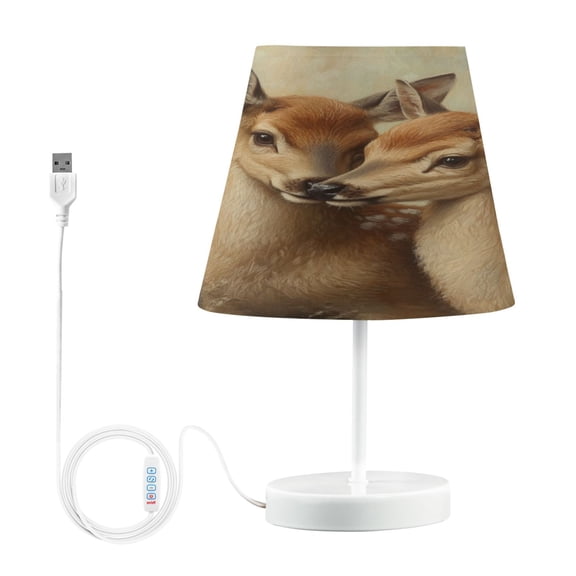BZSMCE Table Lamp Creative Deers Painting Simple Pattern Night Light