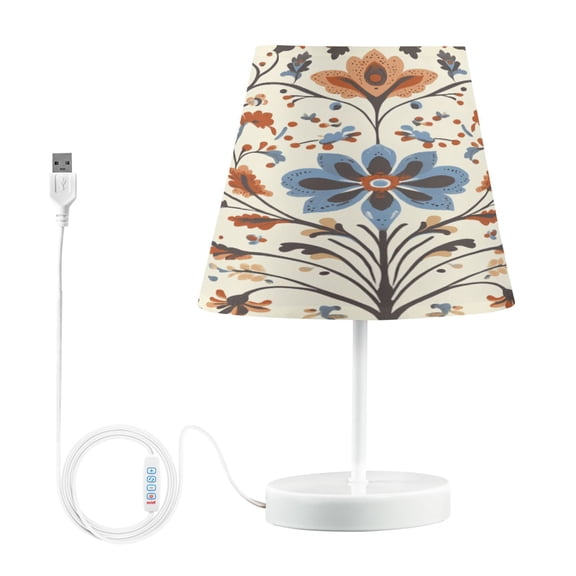BZSMCE Table Lamp Creative Design Blossom Regular Art Printed Simple Pattern Night Light