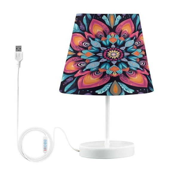 BZSMCE Table Lamp Creative Design Botany Texture Simple Pattern Night Light
