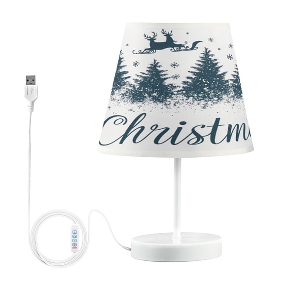 BZSMCE Table Lamp Creative Design Reindeer Fly on Blue Sky Simple Pattern Night Light