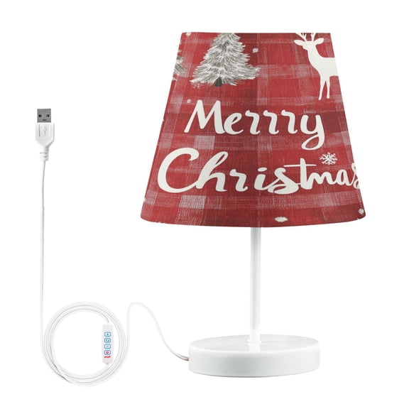 BZSMCE Table Lamp Creative Design Reindeer and Tree Painting Simple Pattern Night Light