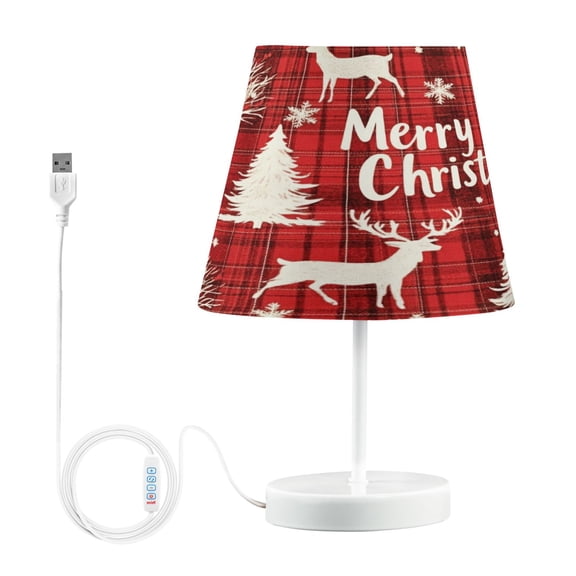 BZSMCE Table Lamp Creative Design Reindeer and Tree Pattern Simple Pattern Night Light