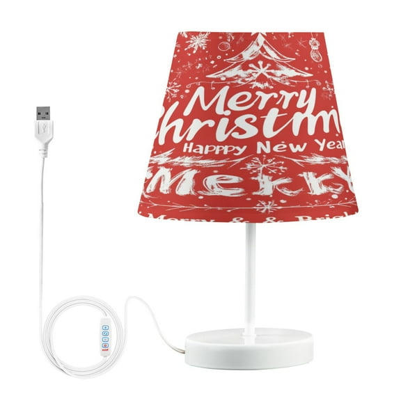 BZSMCE Table Lamp Creative Design Snowtreen and Snowflak for Christmas Simple Pattern Night Light