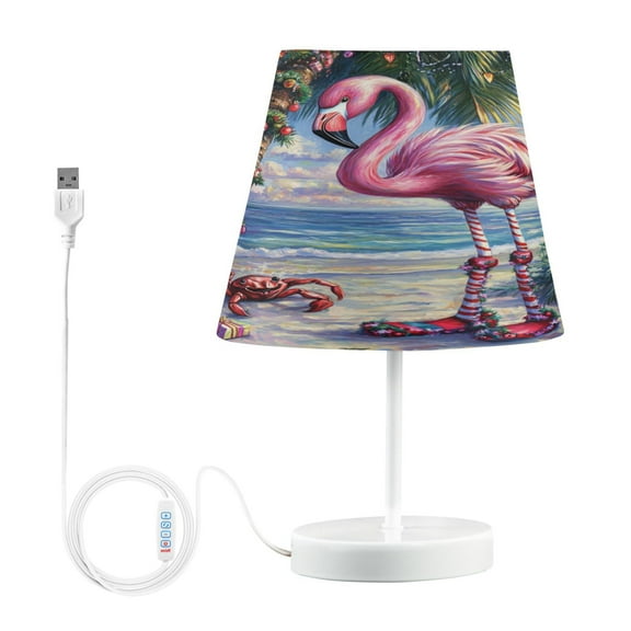 BZSMCE Table Lamp Creative Drawing Chrismas Flamingo Simple Pattern Night Light