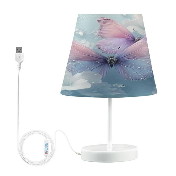 BZSMCE Table Lamp Creative Dreamy Butterfly in Bloom Pattern Simple Pattern Night Light