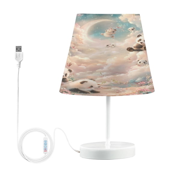 YAZAOO Table Lamp Creative Dreamy Panda Paradise Pattern Simple Pattern Night Light