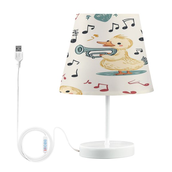 BZSMCE Table Lamp Creative Duck Adventure Pattern Simple Pattern Night Light