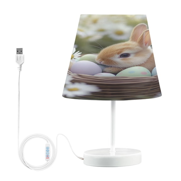BZSMCE Table Lamp Creative Easter Bunny Nest Pattern Simple Pattern Night Light