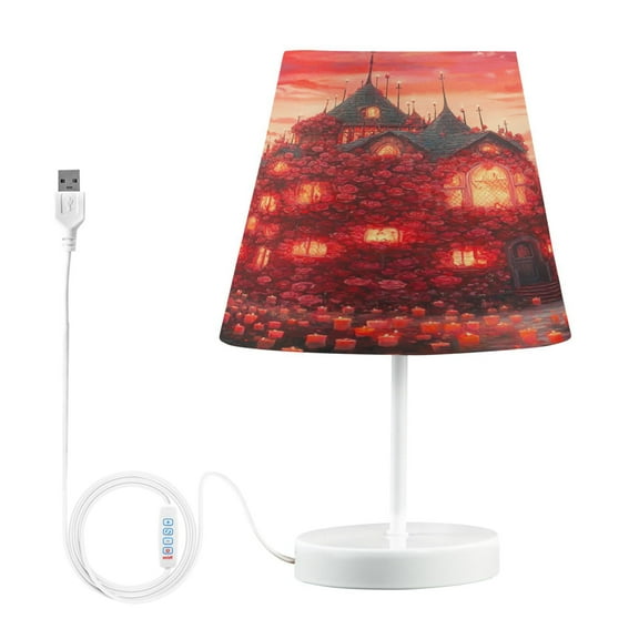 BZSMCE Table Lamp Creative Enchanted Castle with Candles Simple Pattern Night Light