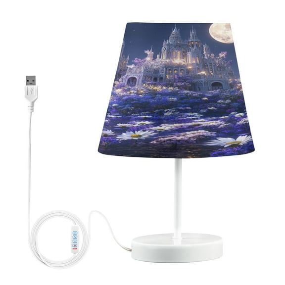 BZSMCE Table Lamp Creative Fantasy Palacel Painting Simple Pattern Night Light