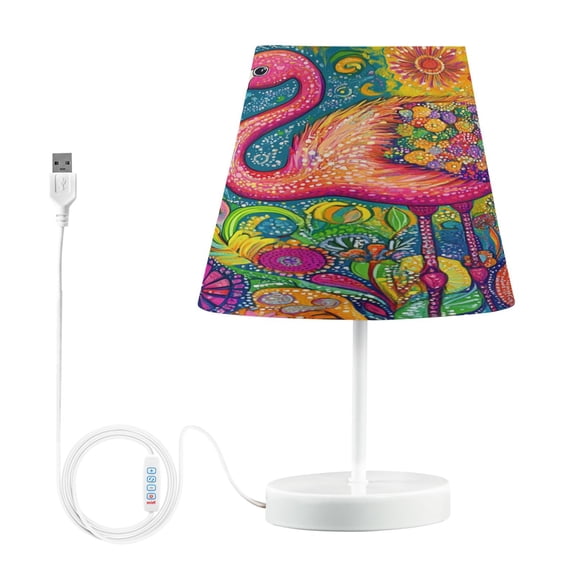 YAZAOO Table Lamp Creative Flamingo Festivity Pattern Simple Pattern Night Light