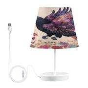 BZSMCE Table Lamp Creative Floral Flight Pattern Simple Pattern Night Light