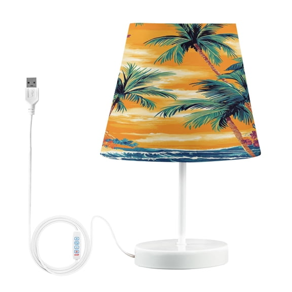 BZSMCE Table Lamp Creative Floral Haven by The Shore Pattern Simple Pattern Night Light