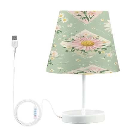 BZSMCE Table Lamp Creative Floral Whimsy Pattern Simple Pattern Night Light