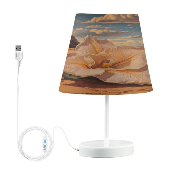 BZSMCE Table Lamp Creative Flower in Desert Simple Pattern Night Light