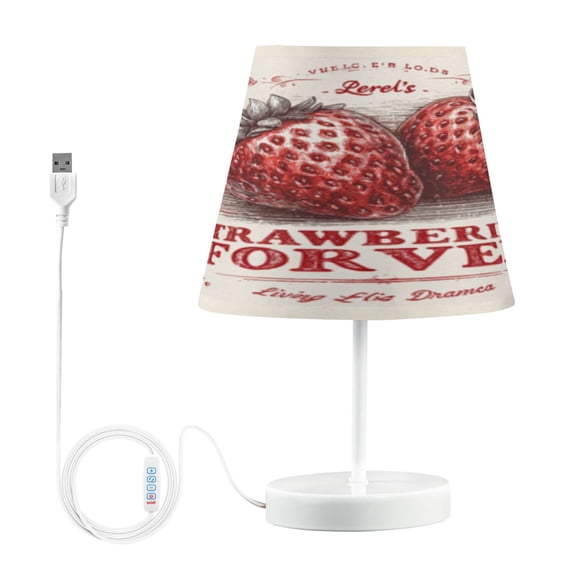 BZSMCE Table Lamp Creative Forever Strawberry Pattern Simple Pattern Night Light