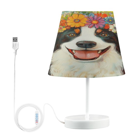 BZSMCE Table Lamp Creative Fun Loving Dog Simple Pattern Night Light
