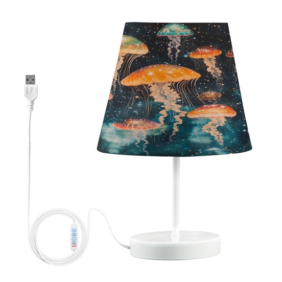 BZSMCE Table Lamp Creative Galactic Jellyfish Ensemble Pattern Simple Pattern Night Light
