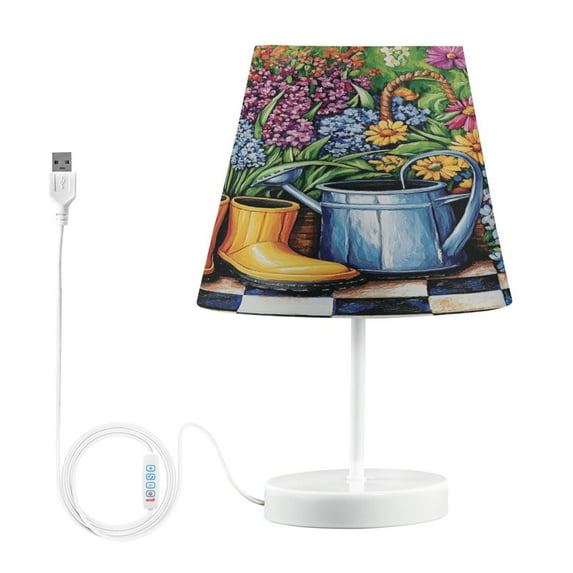 BZSMCE Table Lamp Creative Garden Printing Simple Pattern Night Light