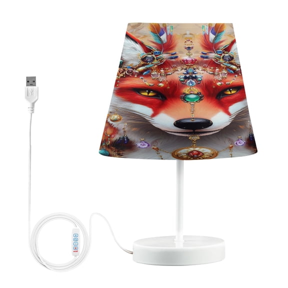 YAZAOO Table Lamp Creative Glamorous Fox Pattern Simple Pattern Night Light