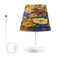 thumbnail image 1 of YAZAOO Table Lamp Creative Golden Floral Harmony Pattern Simple Pattern Night Light, 1 of 8