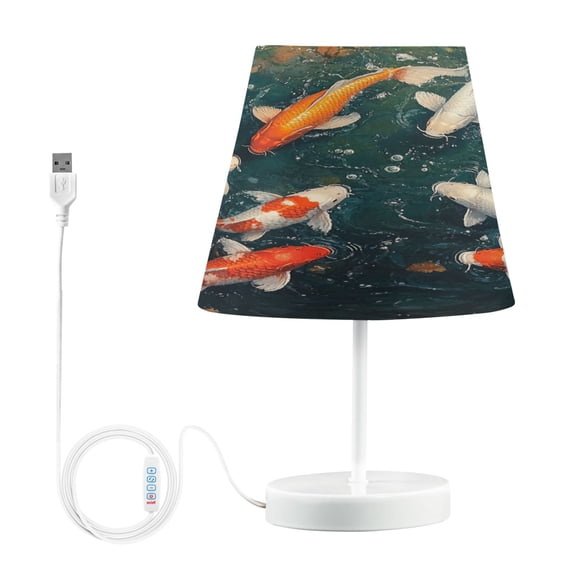 BZSMCE Table Lamp Creative Goldfish Patterns Simple Pattern Night Light