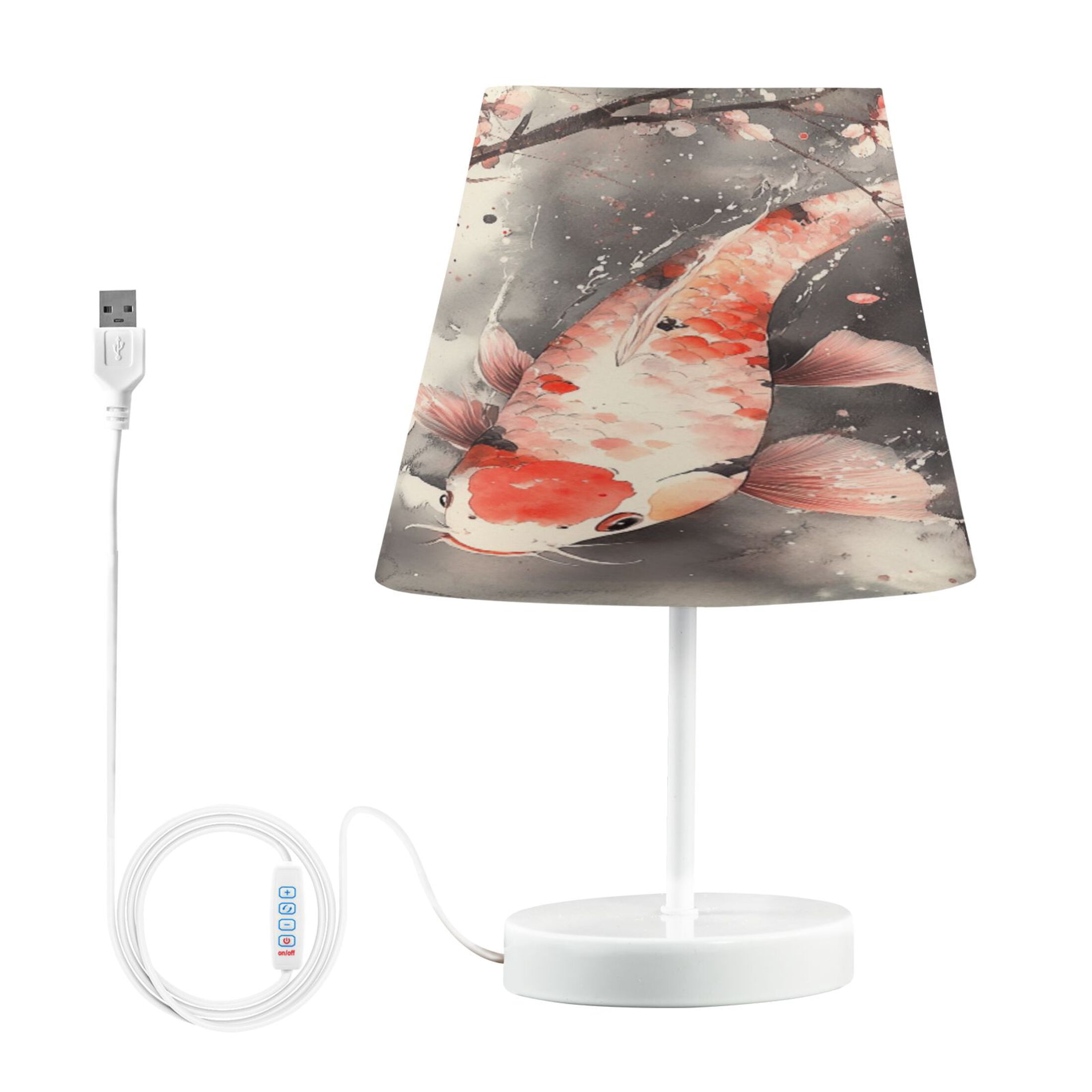 Gallery Detail: Bzsmce Table Lamp Creative Goldfish With Cherry Simple Pattern Night