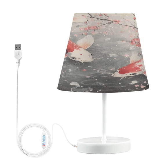 BZSMCE Table Lamp Creative Goldfishs Painting Simple Pattern Night Light