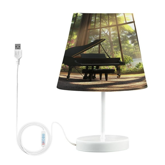 BZSMCE Table Lamp Creative Grand Piano in Sunlit Room Simple Pattern Night Light