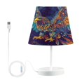BZSMCE Table Lamp Creative Green Bird Patren Simple Pattern Night Light