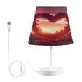 thumbnail image 1 of BZSMCE Table Lamp Creative Heart Shaped Rose Simple Pattern Night Light, 1 of 8