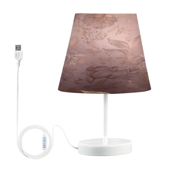 BZSMCE Table Lamp Creative Intricate Golden Flower Design Pattern Simple Pattern Night Light