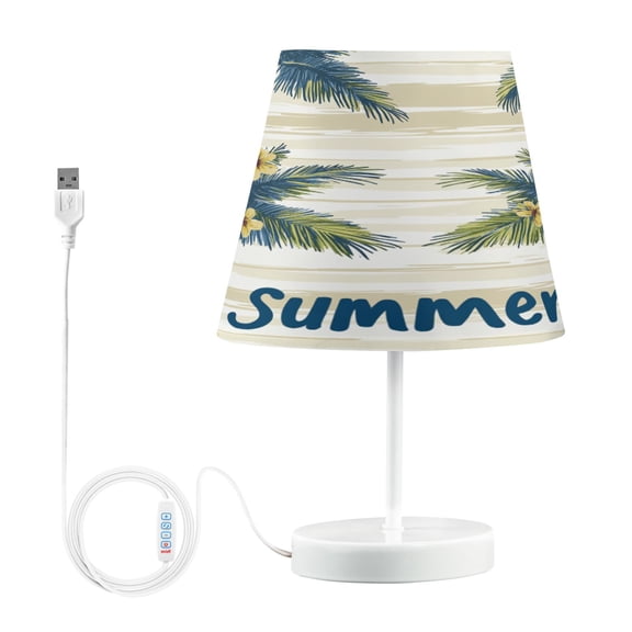 BZSMCE Table Lamp Creative Island Blooms Pattern Simple Pattern Night Light