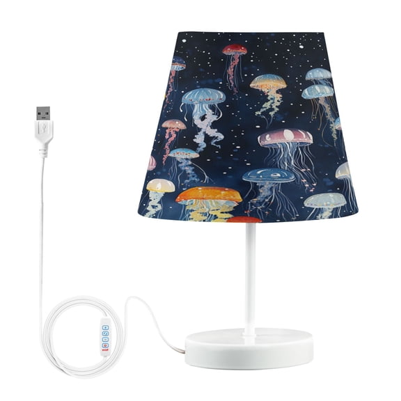BZSMCE Table Lamp Creative Jellyfish Night Parade Pattern Simple Pattern Night Light