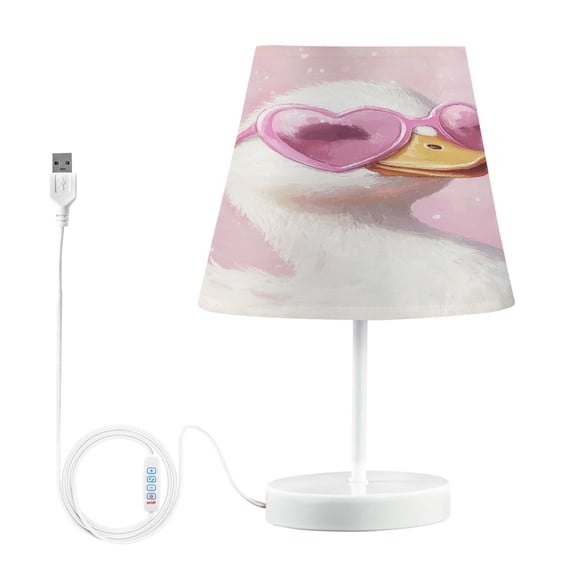 BZSMCE Table Lamp Creative Joyful Duck Pattern Simple Pattern Night Light