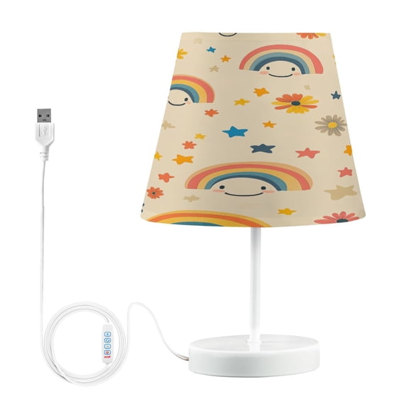 YAZAOO Table Lamp Creative Joyful Rainbows Pattern Simple Pattern Night Light