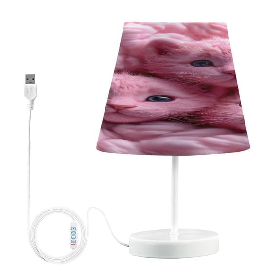 BZSMCE Table Lamp Creative Kitten Dreams in Puff Pattern Simple Pattern Night Light