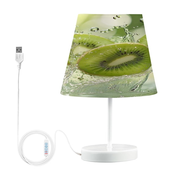 BZSMCE Table Lamp Creative Kiwi Slices Fall Into Water Simple Pattern Night Light