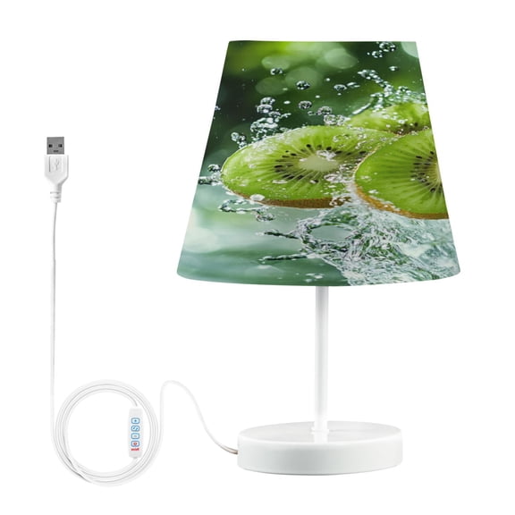 BZSMCE Table Lamp Creative Kiwi Slices Splashing in Water Simple Pattern Night Light